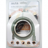 Alfa aktīvais pagarinātājs 5m, Mini USB