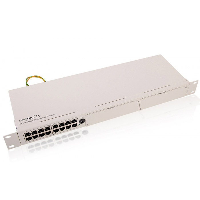 Ethernet pārsprieguma aizsargs 8P PoE 1U Gigabit